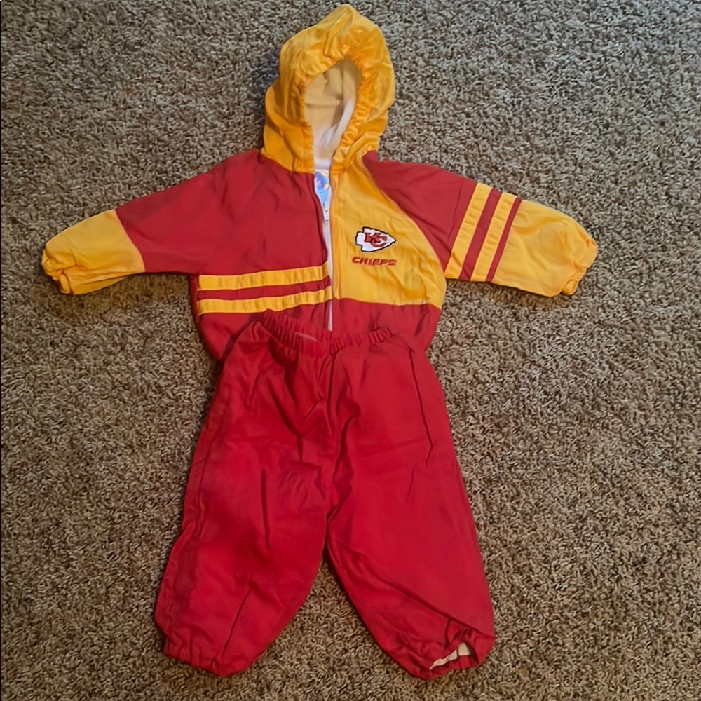 Kansas City Chiefs Baby Snowsuit - Red and Yellow